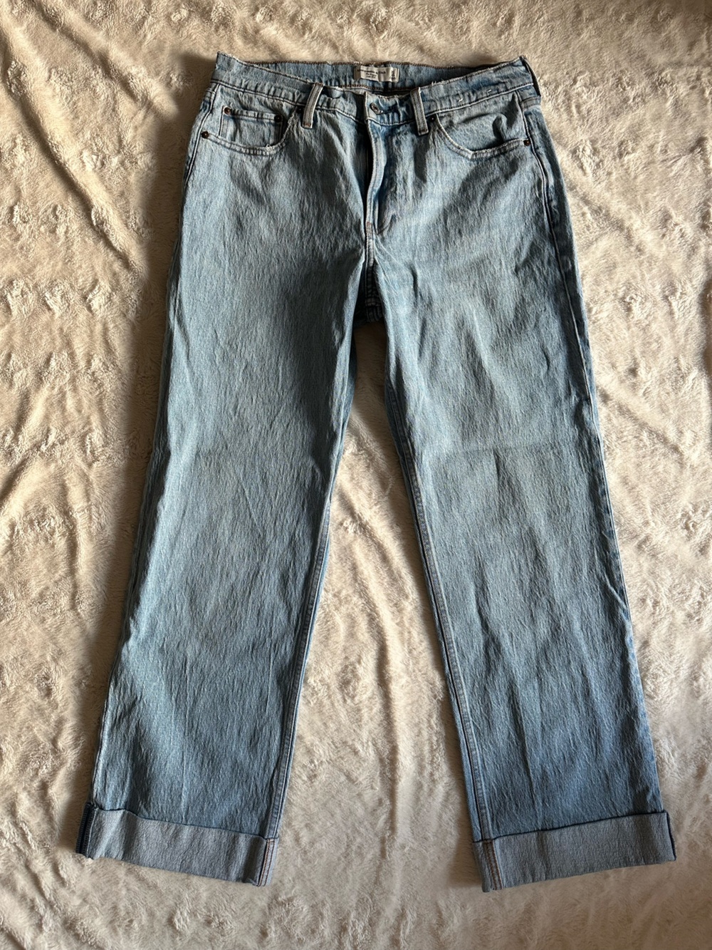 Abercrombie & Fitch Low rise baggy Light Blue Denim Jeans